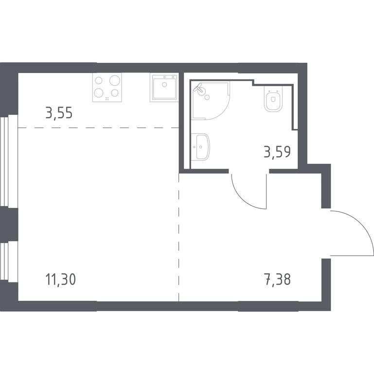 Apartment Sale, 25.82平方米 at Ostafevo, Ostafyevskoe Highway, 12к1, Ryazanovskoe Settlement, Moscow, Russia #1 Apartment Sale, 25.82平方米 at Ostafevo, Ostafyevskoe Highway, 12к1, Ryazanovskoe Settlement, Moscow, Russia #1