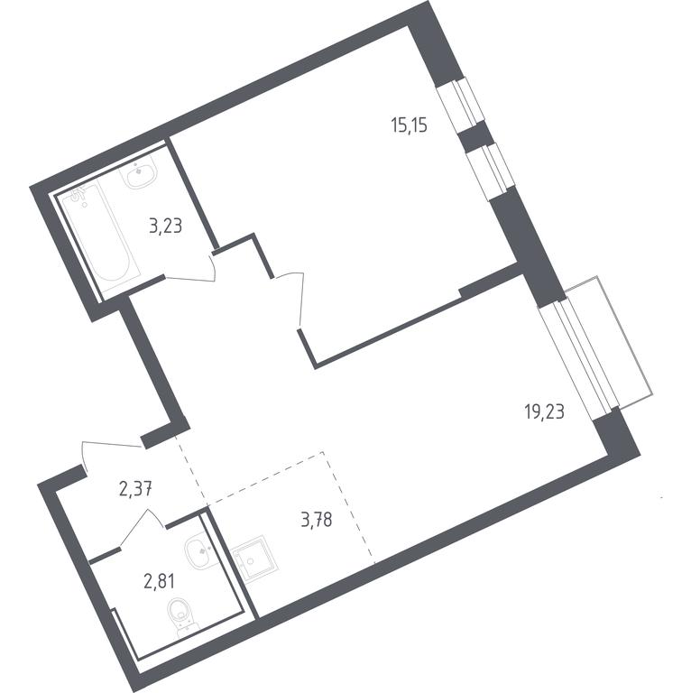 Apartment Sale, 46.57 sq. m. at Rublevskiy Kvartal, Laykovo Green Quarter, zhiloy kompleks Gorod-sobytiye Laykovo, selo Laykovo, Odintsovskiy City District, Moscow Region, Russia #1 Apartment Sale, 46.57 sq. m. at Rublevskiy Kvartal, Laykovo Green Quarter, zhiloy kompleks Gorod-sobytiye Laykovo, selo Laykovo, Odintsovskiy City District, Moscow Region, Russia #1