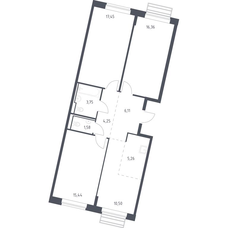 2-BD Apartment Sale, 80.7 sq. m. at Rublevskiy Kvartal, Laykovo Green Quarter, zhiloy kompleks Gorod-sobytiye Laykovo, selo Laykovo, Odintsovskiy City District, Moscow Region, Russia #1 2-BD Apartment Sale, 80.7 sq. m. at Rublevskiy Kvartal, Laykovo Green Quarter, zhiloy kompleks Gorod-sobytiye Laykovo, selo Laykovo, Odintsovskiy City District, Moscow Region, Russia #1