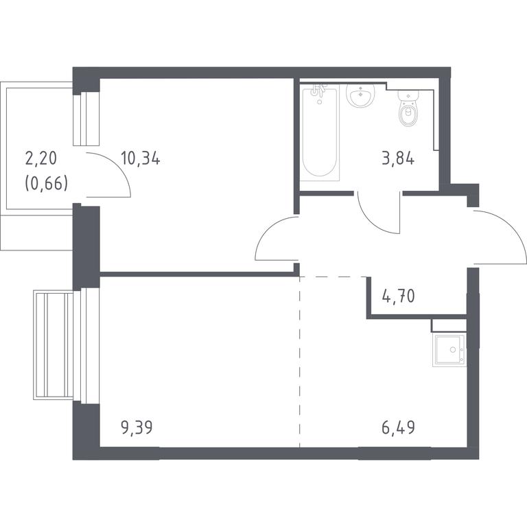 Apartment Sale, 35.42 sq. m. at Rublevskiy Kvartal, Laykovo Green Quarter, zhiloy kompleks Gorod-sobytiye Laykovo, selo Laykovo, Odintsovskiy City District, Moscow Region, Russia #1