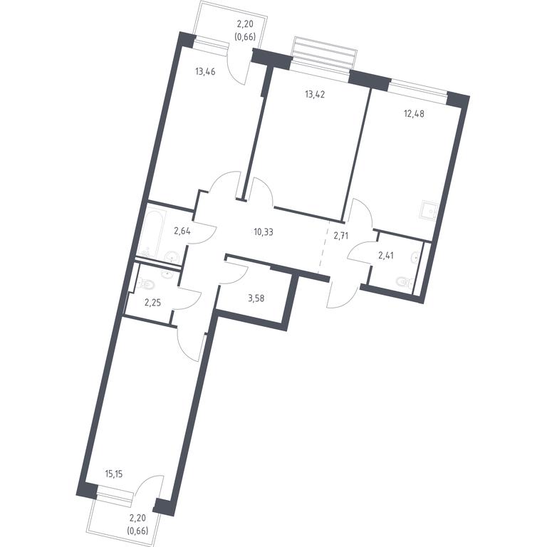 2-BD Apartment Sale, 79.75 sq. m. at Rublevskiy Kvartal, Laykovo Green Quarter, zhiloy kompleks Gorod-sobytiye Laykovo, selo Laykovo, Odintsovskiy City District, Moscow Region, Russia #1 2-BD Apartment Sale, 79.75 sq. m. at Rublevskiy Kvartal, Laykovo Green Quarter, zhiloy kompleks Gorod-sobytiye Laykovo, selo Laykovo, Odintsovskiy City District, Moscow Region, Russia #1