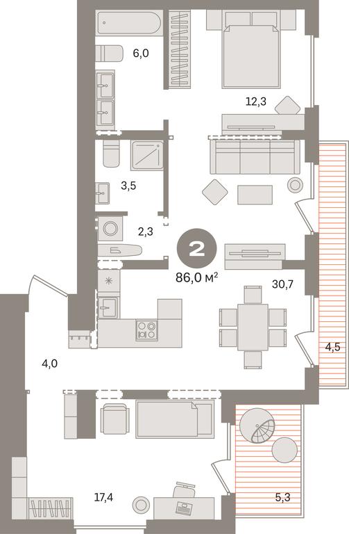 2-BD Apartment Sale, 86 sq. m. at Pervy kvartal, Kalinovaya ulitsa, derevnya Sapronovo, Leninskiy City District, Moscow Region, Russia #1 2-BD Apartment Sale, 86 sq. m. at Pervy kvartal, Kalinovaya ulitsa, derevnya Sapronovo, Leninskiy City District, Moscow Region, Russia #1
