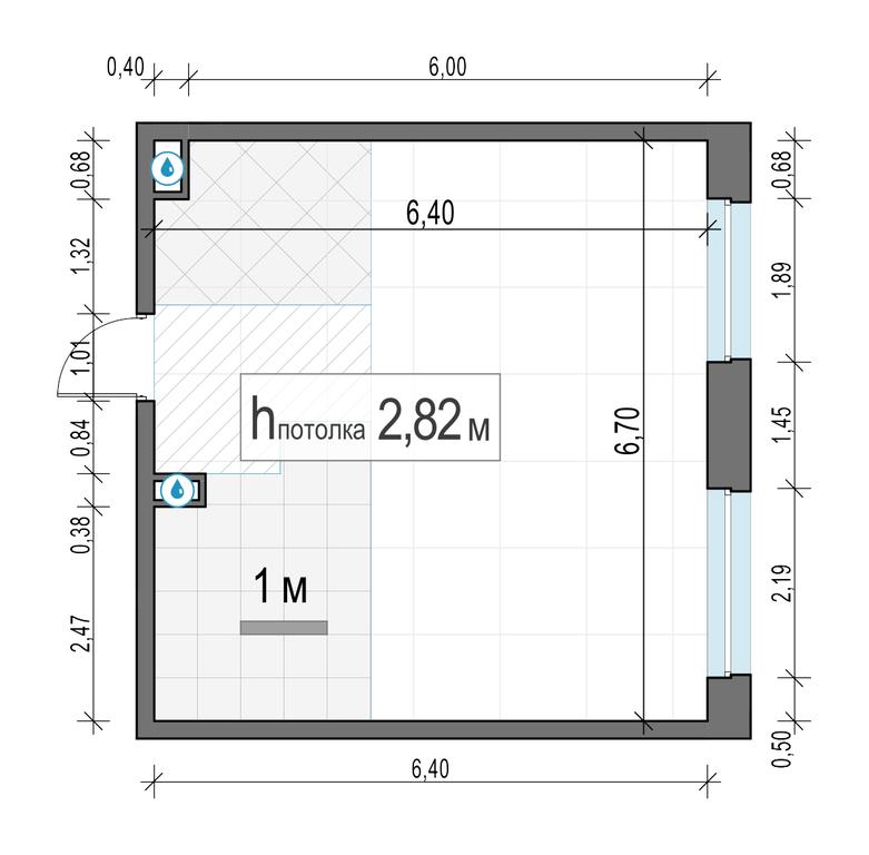 1-BD Apartment Sale, 41.4 sq. m. at Belyi Grad, Tsentralnaya Street, 1, Mytischi, Moscow Region, Russia #2