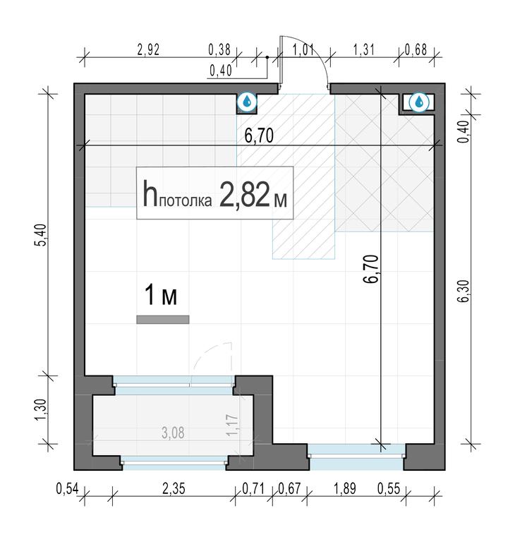 1-BD Apartment Sale, 40.6平方米 at Belyi Grad, Tsentralnaya Street, 1, Mytischi, Moscow Region, Russia #2
