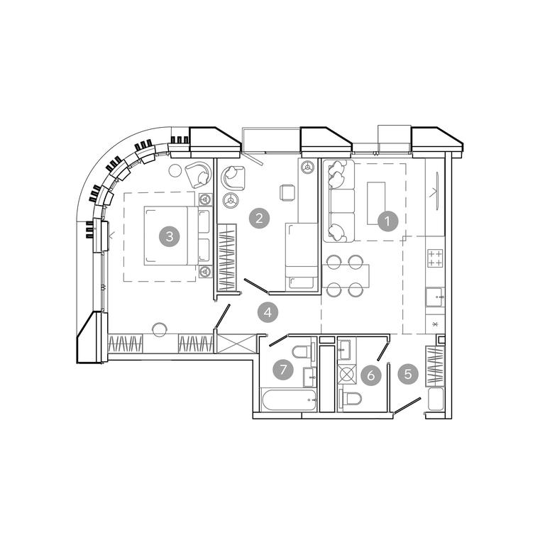 2-BD Apartment Sale, 66.9 sq. m. at UNO.Sokolinaya Gora, 8th Sokolinoy Gory Street, 26, Moscow, Russia #1 2-BD Apartment Sale, 66.9 sq. m. at UNO.Sokolinaya Gora, 8th Sokolinoy Gory Street, 26, Moscow, Russia #1