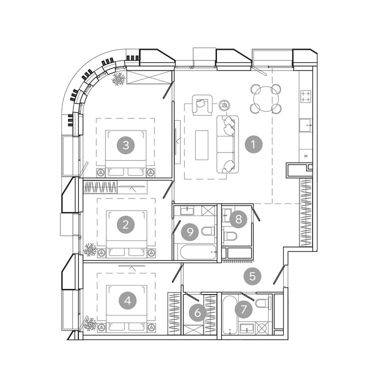 3-BD Apartment Sale, 107.2平方米 at UNO.Sokolinaya Gora, 8th Sokolinoy Gory Street, 26, Moscow, Russia #2 3-BD Apartment Sale, 107.2平方米 at UNO.Sokolinaya Gora, 8th Sokolinoy Gory Street, 26, Moscow, Russia #2
