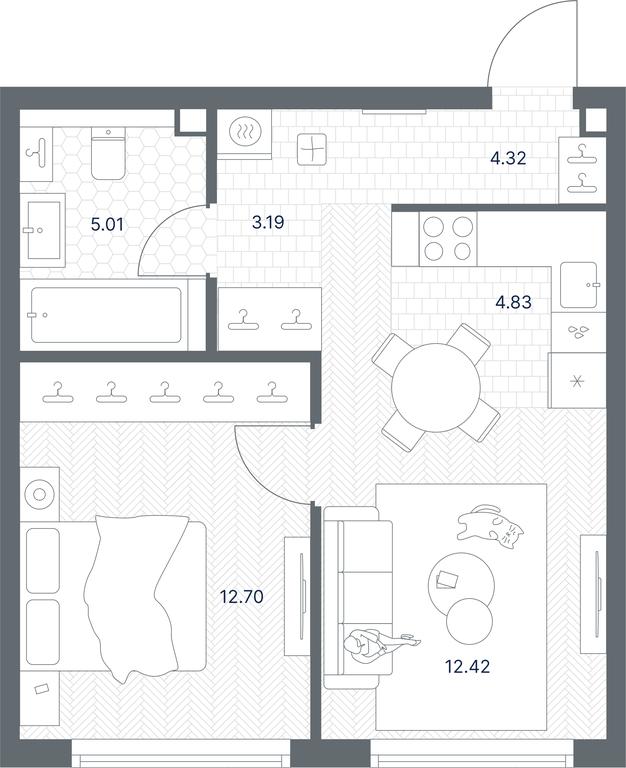 Apartment Sale, 42.81 sq. m. at TATE, Vetkina Street, Moscow, Russia #1 Apartment Sale, 42.81 sq. m. at TATE, Vetkina Street, Moscow, Russia #1