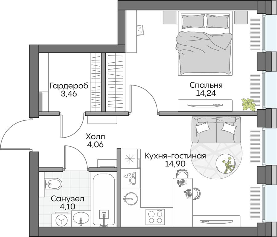 1-BD Apartment Sale, 40.15 sq. m. at Dom na naberezhnoy INSIDER (Insayder), Avtozavodskaya Street, Moscow, Russia #2 1-BD Apartment Sale, 40.15 sq. m. at Dom na naberezhnoy INSIDER (Insayder), Avtozavodskaya Street, Moscow, Russia #2