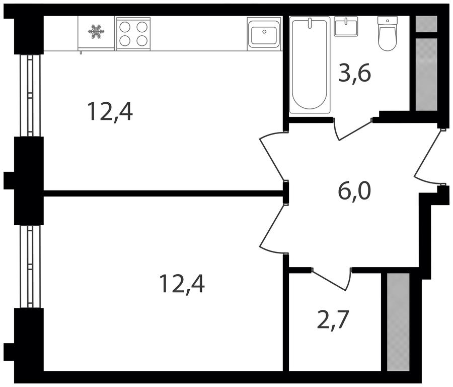 1-BD Apartment Sale, 37.1 sq. m. at Varshavskie Vorota, Varshavskoye Highway, 141, Moscow, Russia #1