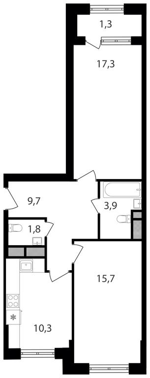 2-BD Apartment Sale, 60平方米 at Varshavskie Vorota, Varshavskoye Highway, 141, Moscow, Russia #1 2-BD Apartment Sale, 60平方米 at Varshavskie Vorota, Varshavskoye Highway, 141, Moscow, Russia #1