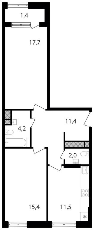 2-BD Apartment Sale, 63.6 sq. m. at Varshavskie Vorota, Varshavskoye Highway, 141, Moscow, Russia #1 2-BD Apartment Sale, 63.6 sq. m. at Varshavskie Vorota, Varshavskoye Highway, 141, Moscow, Russia #1