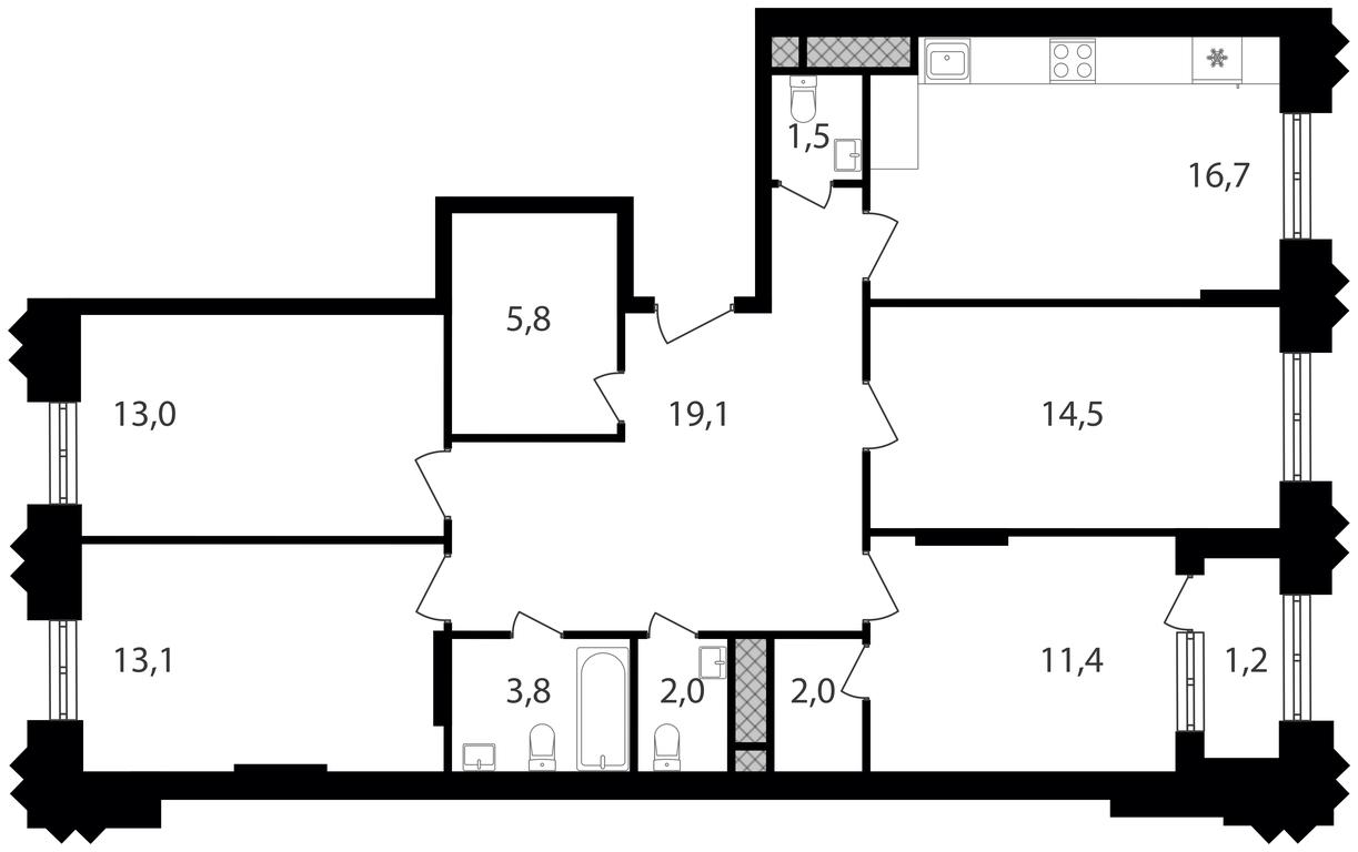 4-BD Apartment Sale, 104.1 sq. m. at Varshavskie Vorota, Varshavskoye Highway, 141, Moscow, Russia #1 4-BD Apartment Sale, 104.1 sq. m. at Varshavskie Vorota, Varshavskoye Highway, 141, Moscow, Russia #1