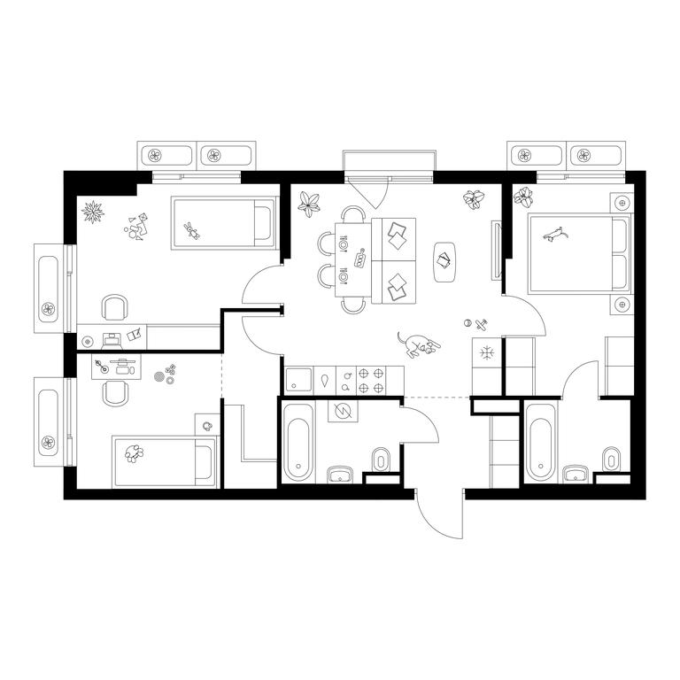 3-BD Apartment Sale, 65.6平方米 at Salarevo Park, Salaryevskaya Street, 8к1, Moskovskiy Settlement, Moscow, Russia #1 3-BD Apartment Sale, 65.6平方米 at Salarevo Park, Salaryevskaya Street, 8к1, Moskovskiy Settlement, Moscow, Russia #1
