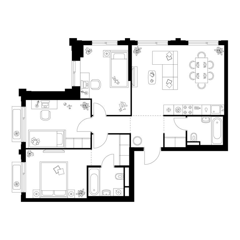 3-BD Apartment Sale, 74.7 sq. m. at Altufevskoe 53, Алтуфьевское шоссе, 53с11, Москва, Россия #1 3-BD Apartment Sale, 74.7 sq. m. at Altufevskoe 53, Алтуфьевское шоссе, 53с11, Москва, Россия #1