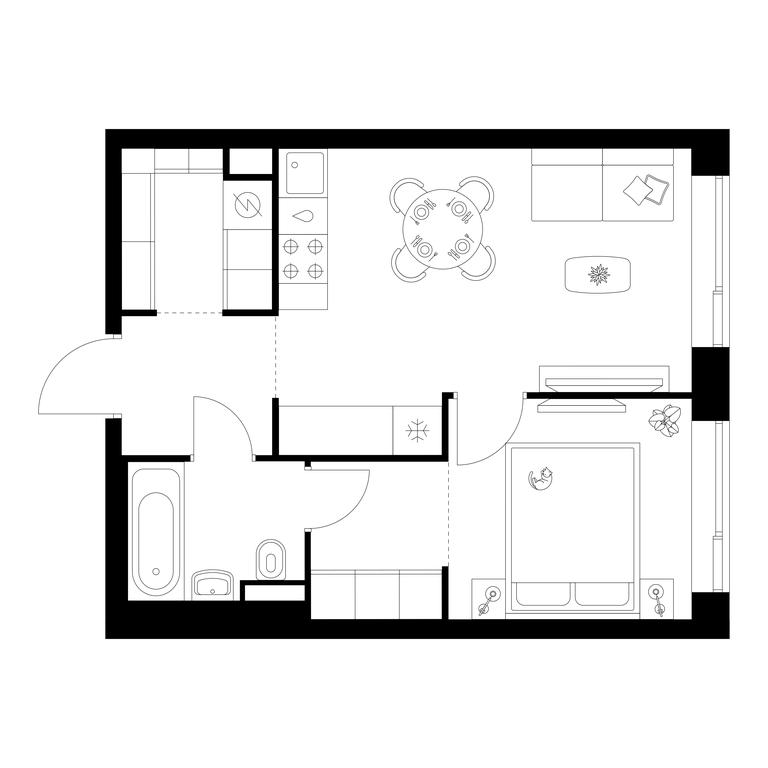 1-BD Apartment Sale, 37.9 sq. m. at Altufevskoe 53, Алтуфьевское шоссе, 53с11, Москва, Россия #1 1-BD Apartment Sale, 37.9 sq. m. at Altufevskoe 53, Алтуфьевское шоссе, 53с11, Москва, Россия #1
