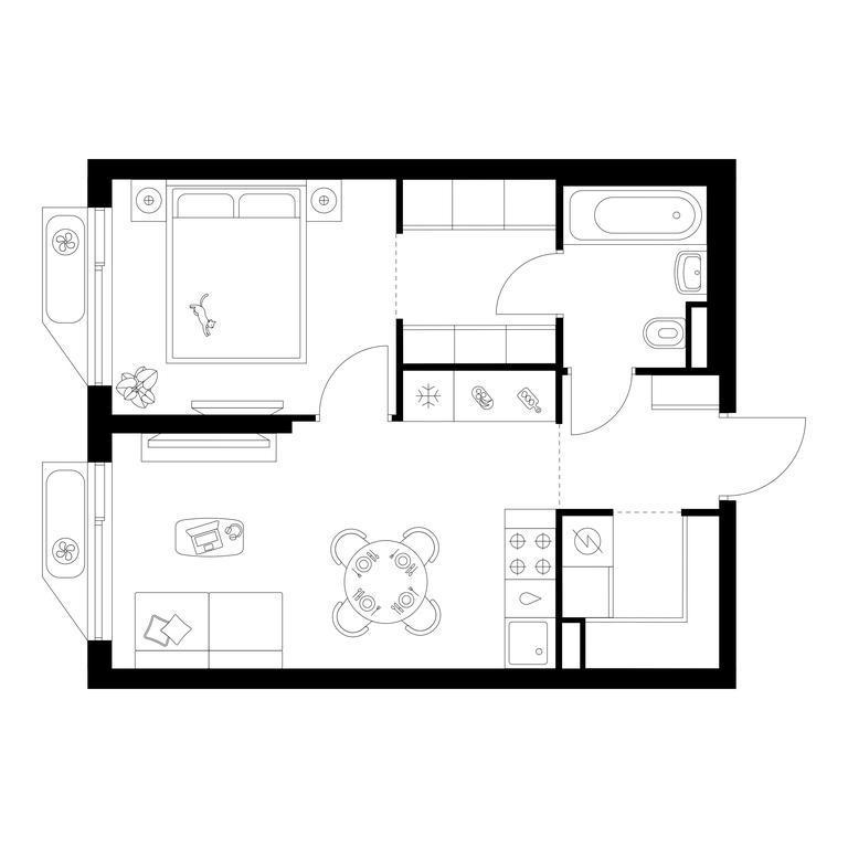 1-BD Apartment Sale, 38.8 sq. m. at Altufevskoe 53, Алтуфьевское шоссе, 53с11, Москва, Россия #1 1-BD Apartment Sale, 38.8 sq. m. at Altufevskoe 53, Алтуфьевское шоссе, 53с11, Москва, Россия #1