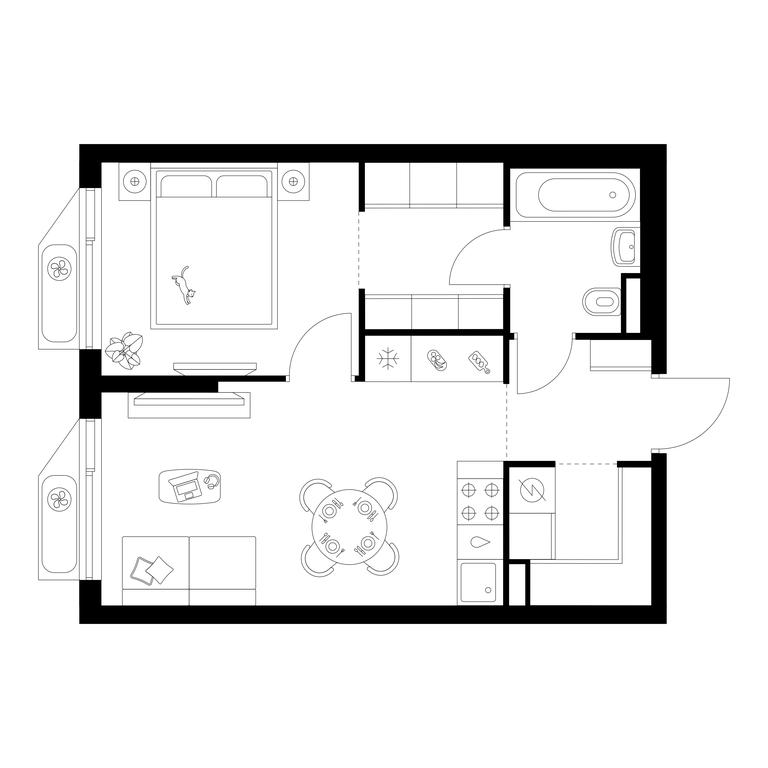 1-BD Apartment Sale, 38.9 sq. m. at Altufevskoe 53, Алтуфьевское шоссе, 53с11, Москва, Россия #1 1-BD Apartment Sale, 38.9 sq. m. at Altufevskoe 53, Алтуфьевское шоссе, 53с11, Москва, Россия #1
