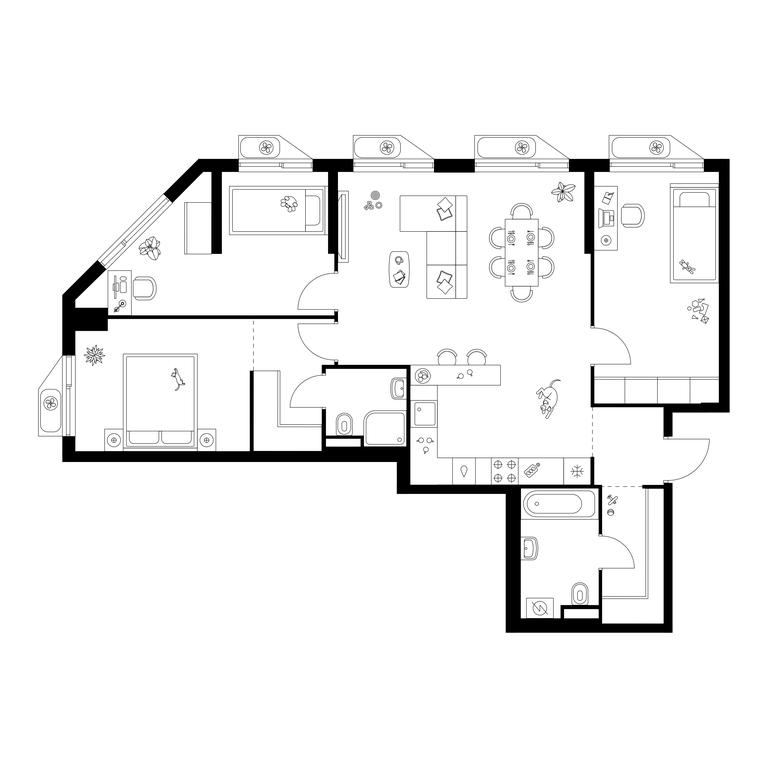 3-BD Apartment Sale, 93.1 sq. m. at Altufevskoe 53, Алтуфьевское шоссе, 53с11, Москва, Россия #1