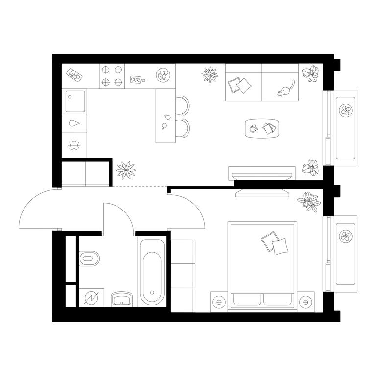 1-BD Apartment Sale, 34.7 sq. m. at Altufevskoe 53, Алтуфьевское шоссе, 53с11, Москва, Россия #1 1-BD Apartment Sale, 34.7 sq. m. at Altufevskoe 53, Алтуфьевское шоссе, 53с11, Москва, Россия #1