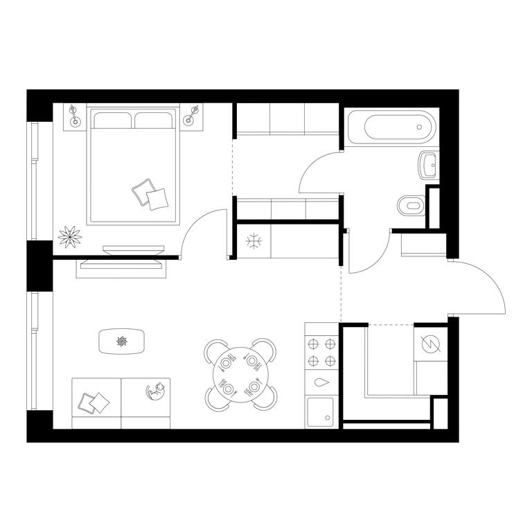 1-BD Apartment Sale, 37.9 sq. m. at Altufevskoe 53, Алтуфьевское шоссе, 53с11, Москва, Россия #1 1-BD Apartment Sale, 37.9 sq. m. at Altufevskoe 53, Алтуфьевское шоссе, 53с11, Москва, Россия #1