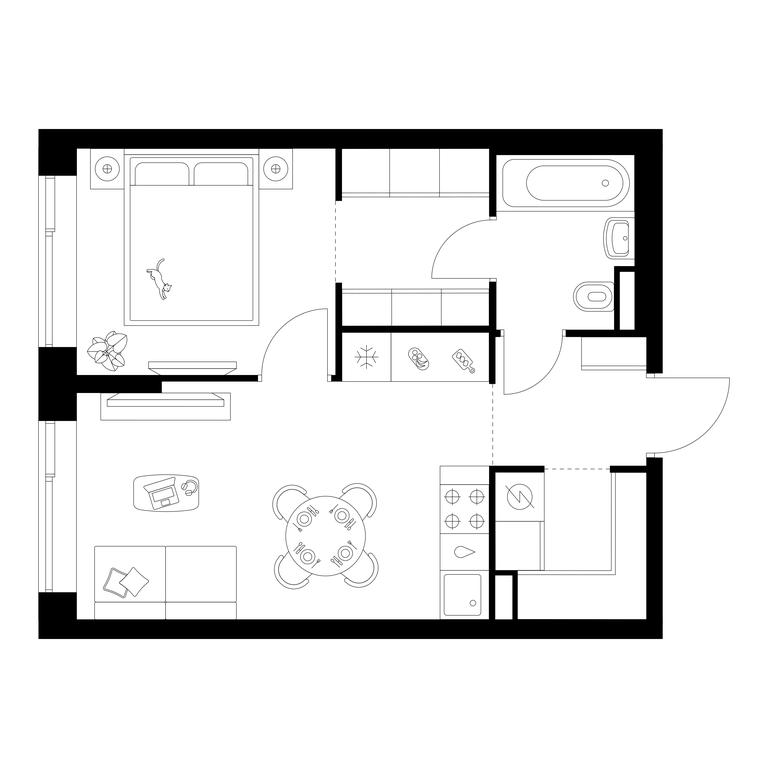 1-BD Apartment Sale, 38 sq. m. at Altufevskoe 53, Алтуфьевское шоссе, 53с11, Москва, Россия #1