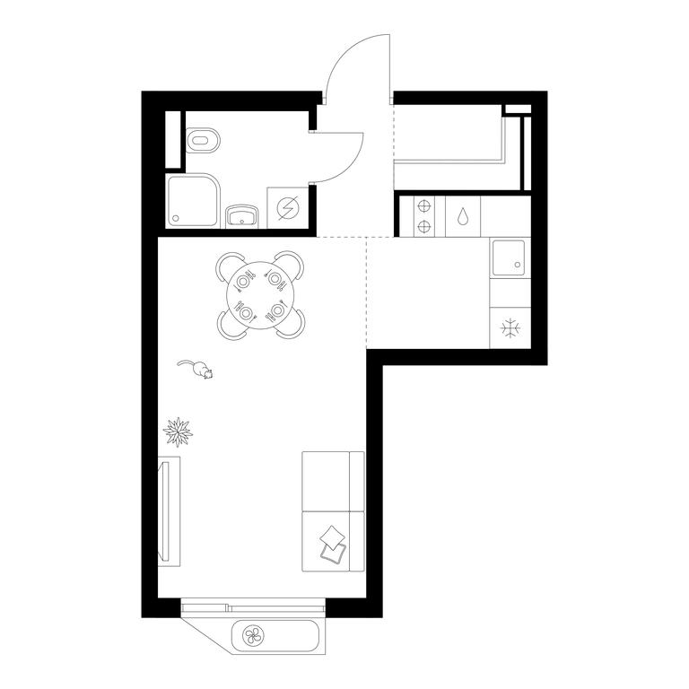 Apartment Sale, 28.5 sq. m. at Altufevskoe 53, Алтуфьевское шоссе, 53с11, Москва, Россия #1