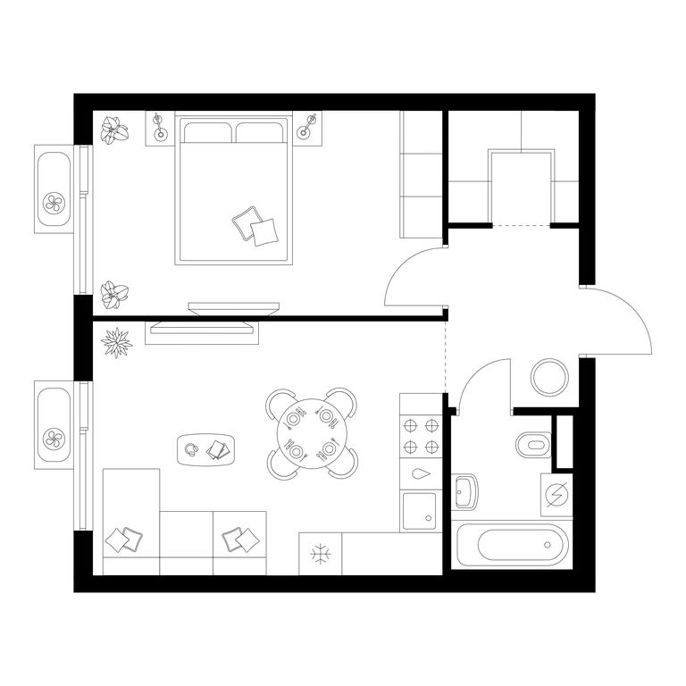 1-BD Apartment Sale, 42.4 sq. m. at Altufevskoe 53, Алтуфьевское шоссе, 53с11, Москва, Россия #1 1-BD Apartment Sale, 42.4 sq. m. at Altufevskoe 53, Алтуфьевское шоссе, 53с11, Москва, Россия #1