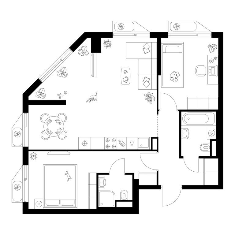 2-BD Apartment Sale, 63.4 sq. m. at Altufevskoe 53, Алтуфьевское шоссе, 53с11, Москва, Россия #1