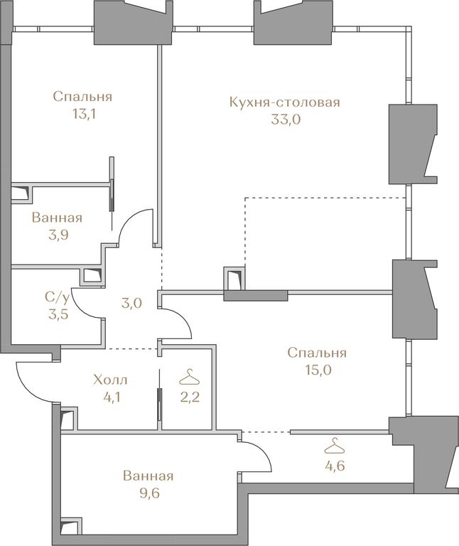 2-BD Apartment Sale, 92 sq. m. at Luzhniki Collection, Luzhnetskaya Embankment, 2/4с17, Moscow, Russia #1 2-BD Apartment Sale, 92 sq. m. at Luzhniki Collection, Luzhnetskaya Embankment, 2/4с17, Moscow, Russia #1
