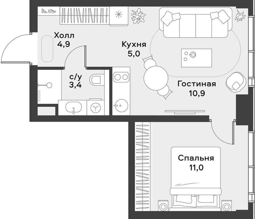 Apartment Sale, 35.2 sq. m. at Alia, Lyotnaya Street, 95Бк2, Moscow, Russia #1 Apartment Sale, 35.2 sq. m. at Alia, Lyotnaya Street, 95Бк2, Moscow, Russia #1