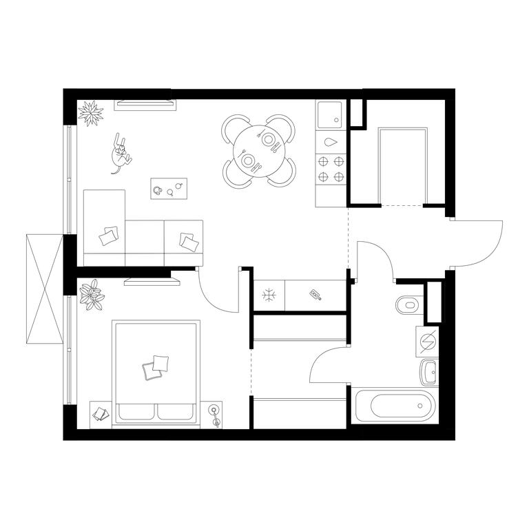 1-BD Apartment Sale, 41.8 sq. m. at Kavkazskiy Bulvar 51, Kavkazsky Boulevard, 51с3, Moscow, Russia #1 1-BD Apartment Sale, 41.8 sq. m. at Kavkazskiy Bulvar 51, Kavkazsky Boulevard, 51с3, Moscow, Russia #1