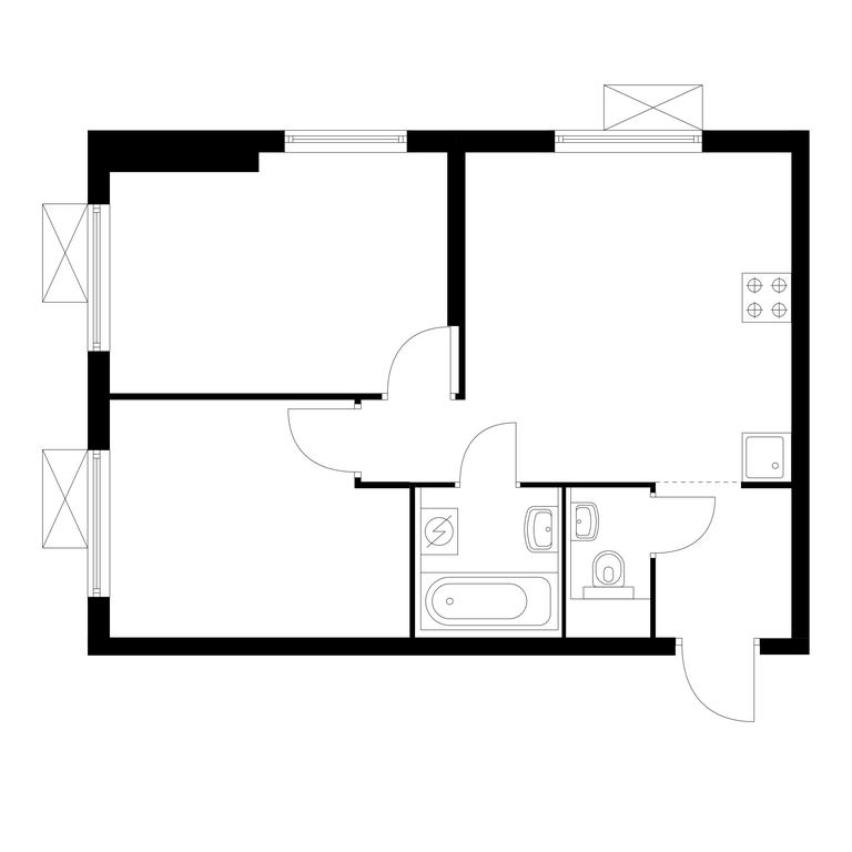 2-BD Apartment Sale, 46.3 sq. m. at Liublinskiy Park, Lyublinskaya Street, 78к2, Moscow, Russia #1 2-BD Apartment Sale, 46.3 sq. m. at Liublinskiy Park, Lyublinskaya Street, 78к2, Moscow, Russia #1