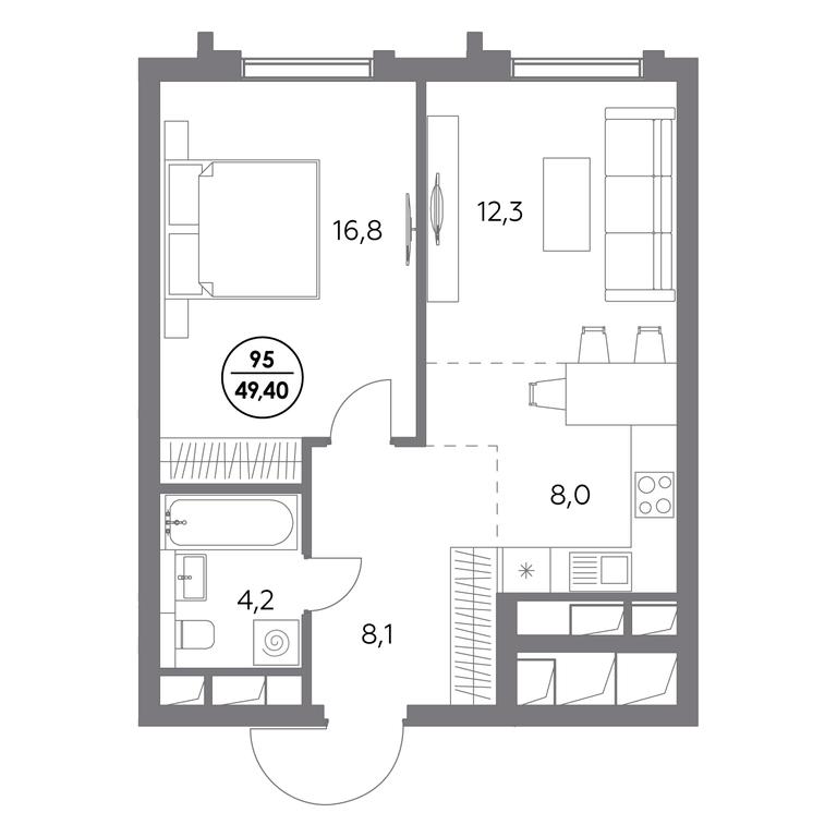 Продажа 2-комн. квартиры, 49,4 м² в ЖК «Дом56», улица Фридриха Энгельса, 56с1, Москва, Россия #2