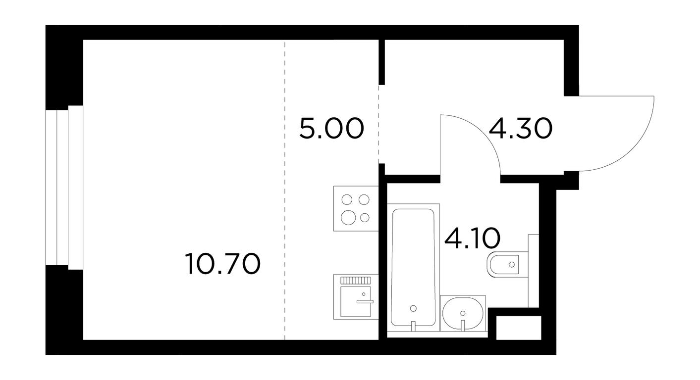 Apartment Sale, 24.1平方米 at Belyi Grad, Tsentralnaya Street, 1, Mytischi, Moscow Region, Russia #1