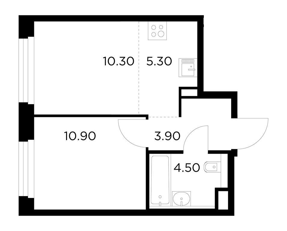 1-BD Apartment Sale, 34.9平方米 at Belyi Grad, Tsentralnaya Street, 1, Mytischi, Moscow Region, Russia #1 1-BD Apartment Sale, 34.9平方米 at Belyi Grad, Tsentralnaya Street, 1, Mytischi, Moscow Region, Russia #1