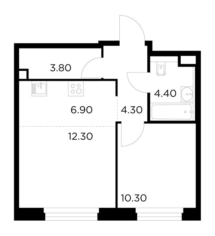 1-BD Apartment Sale, 42平方米 at Belyi Grad, Tsentralnaya Street, 1, Mytischi, Moscow Region, Russia #1 1-BD Apartment Sale, 42平方米 at Belyi Grad, Tsentralnaya Street, 1, Mytischi, Moscow Region, Russia #1