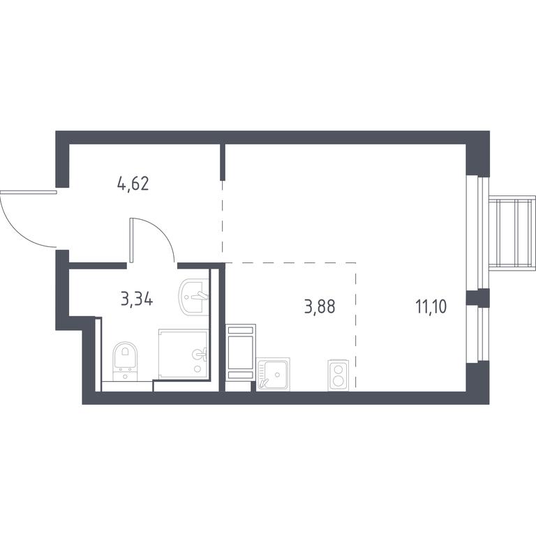 Apartment Sale, 22.6 sq. m. at Prigorod Lesnoe, Molodyozhny bulvar, 6, derevnya Misaylovo, Leninskiy City District, Moscow Region, Russia #1 Apartment Sale, 22.6 sq. m. at Prigorod Lesnoe, Molodyozhny bulvar, 6, derevnya Misaylovo, Leninskiy City District, Moscow Region, Russia #1