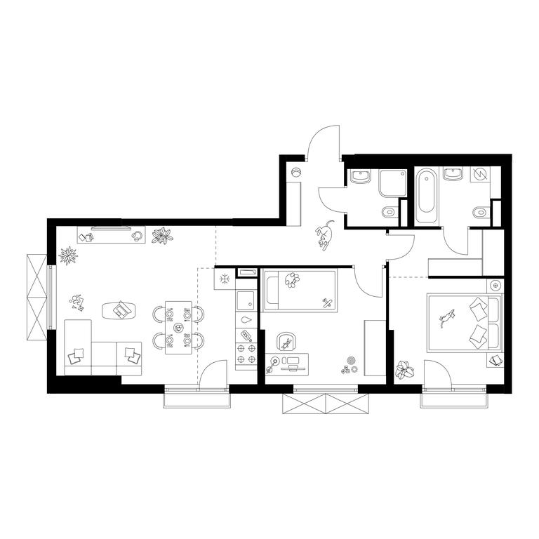 2-BD Apartment Sale, 61.7 sq. m. at Salarevo Park, Salaryevskaya Street, 8к1, Moskovskiy Settlement, Moscow, Russia #1 2-BD Apartment Sale, 61.7 sq. m. at Salarevo Park, Salaryevskaya Street, 8к1, Moskovskiy Settlement, Moscow, Russia #1