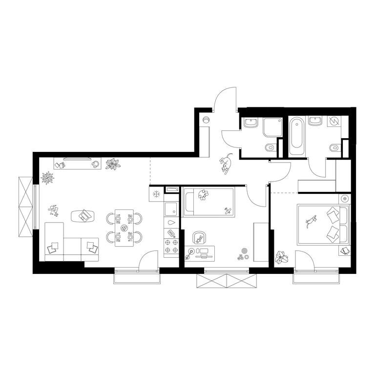 2-BD Apartment Sale, 61.7 sq. m. at Salarevo Park, Salaryevskaya Street, 8к1, Moskovskiy Settlement, Moscow, Russia #1 2-BD Apartment Sale, 61.7 sq. m. at Salarevo Park, Salaryevskaya Street, 8к1, Moskovskiy Settlement, Moscow, Russia #1