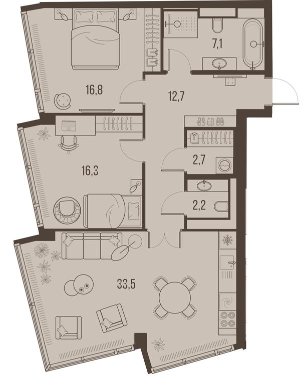 2-BD Apartment Sale, 91平方米 at High Life, Letnikovskaya Street, 11/10с1, Moscow, Russia #1 2-BD Apartment Sale, 91平方米 at High Life, Letnikovskaya Street, 11/10с1, Moscow, Russia #1