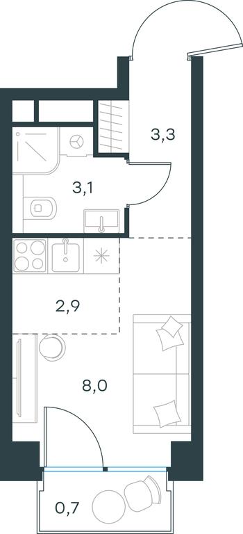 Apartment Sale, 18 sq. m. at Level Zvenigorodskaya, 3rd Silikatny Drive, 6к1, Moscow, Russia #1 Apartment Sale, 18 sq. m. at Level Zvenigorodskaya, 3rd Silikatny Drive, 6к1, Moscow, Russia #1