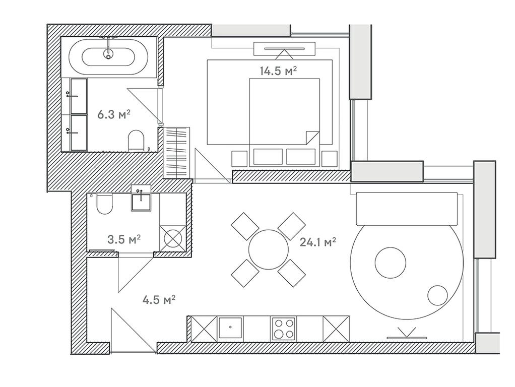 1-BD Apartment Sale, 52.9 sq. m. at Lumin House, Slavyanskaya Square, 2/5/4с5, Moscow, Russia #1 1-BD Apartment Sale, 52.9 sq. m. at Lumin House, Slavyanskaya Square, 2/5/4с5, Moscow, Russia #1
