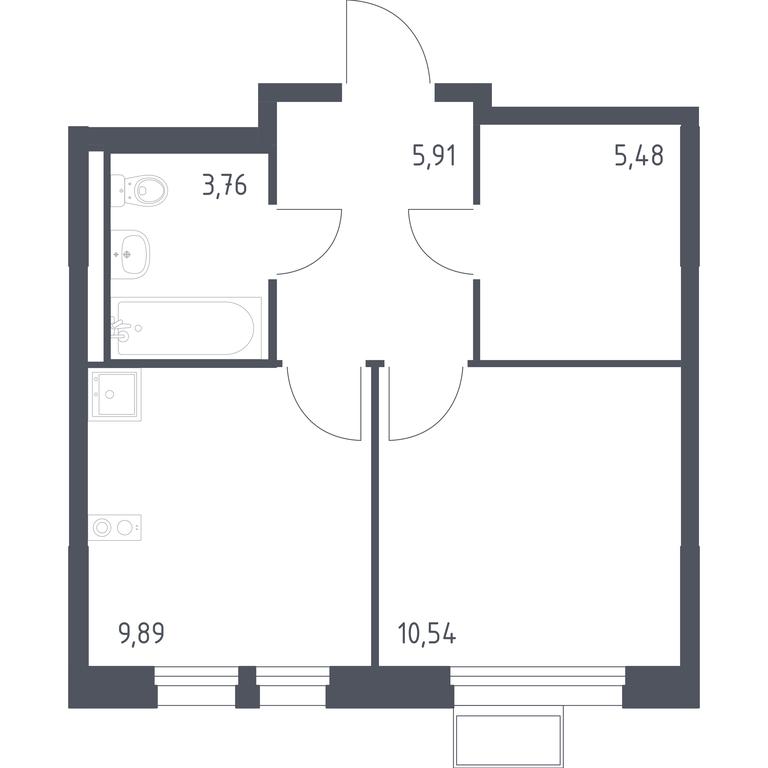 Apartment Sale, 35.3平方米 at Kvartal Ivakino, kvartal Ivakino, mikrorayon Klyazma-Starbeyevo, Khimki, Moscow Region, Russia #1
