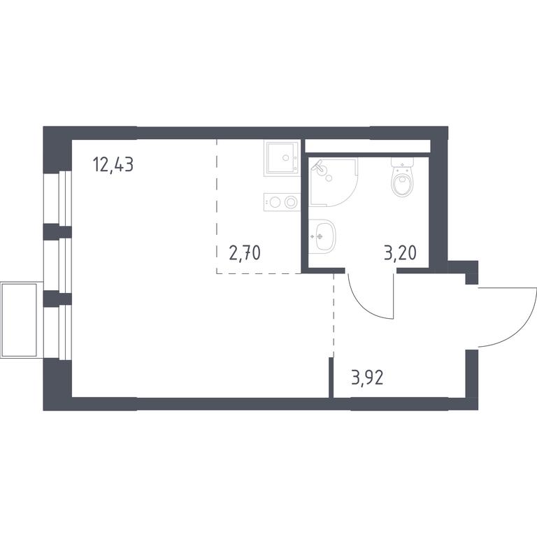 Apartment Sale, 22.1 sq. m. at Kvartal Ivakino, kvartal Ivakino, mikrorayon Klyazma-Starbeyevo, Khimki, Moscow Region, Russia #1