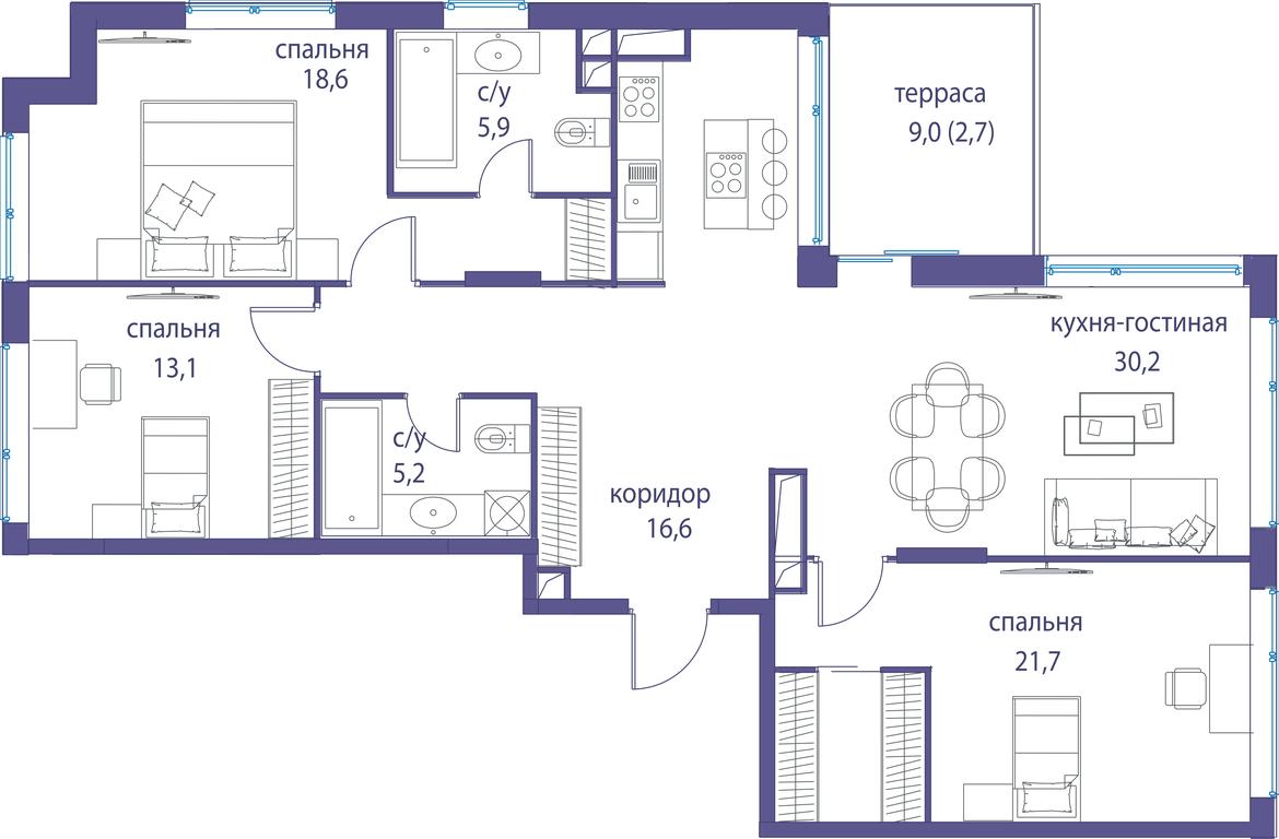 4-BD Apartment Sale, 114平方米 at Ostrov, Nizhnye Mnyovniki Street, 37Ас4, Moscow, Russia #1 4-BD Apartment Sale, 114平方米 at Ostrov, Nizhnye Mnyovniki Street, 37Ас4, Moscow, Russia #1