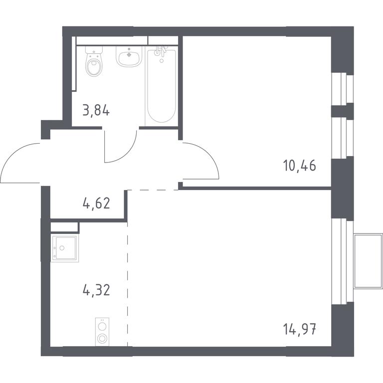 Apartment Sale, 38.21 sq. m. at Novoe Vidnoe, Kalinovka Village, Leninskiy City District, Moscow Region, Russia #1 Apartment Sale, 38.21 sq. m. at Novoe Vidnoe, Kalinovka Village, Leninskiy City District, Moscow Region, Russia #1
