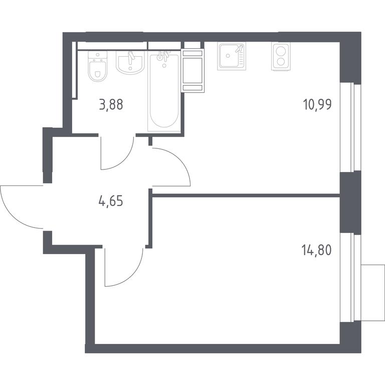 Apartment Sale, 34.32平方米 at Piatnitskie Luga, Pyatnitskoye Highway, 2, derevnya Yurlovo, Solnechnogorsk City District, Moscow Region, Russia #1 Apartment Sale, 34.32平方米 at Piatnitskie Luga, Pyatnitskoye Highway, 2, derevnya Yurlovo, Solnechnogorsk City District, Moscow Region, Russia #1