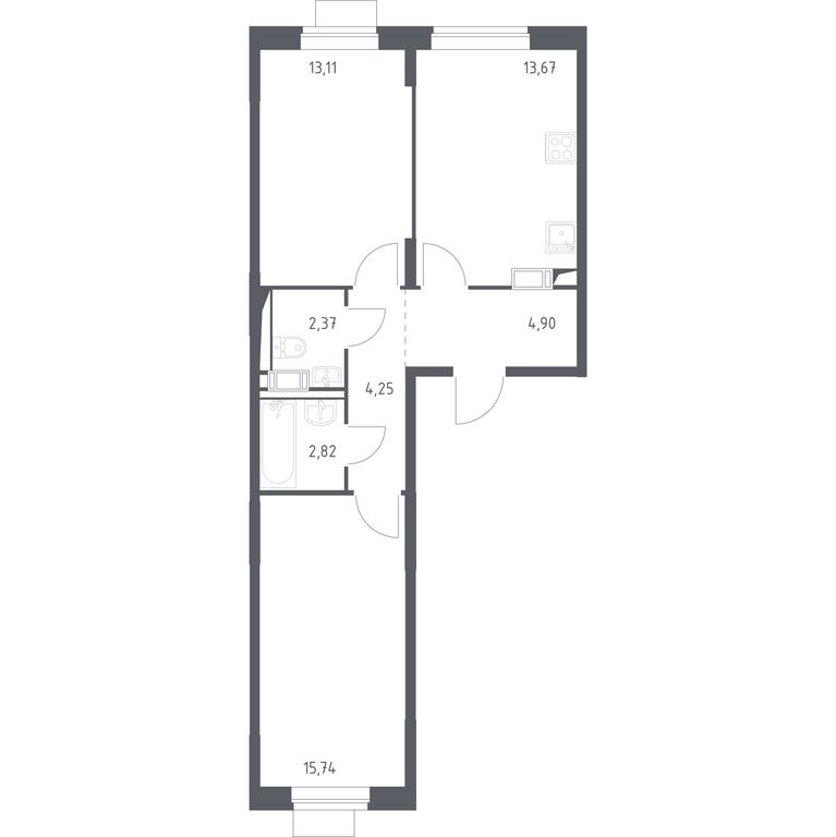1-BD Apartment Sale, 56.86平方米 at Piatnitskie Luga, Pyatnitskoye Highway, 2, derevnya Yurlovo, Solnechnogorsk City District, Moscow Region, Russia #1 1-BD Apartment Sale, 56.86平方米 at Piatnitskie Luga, Pyatnitskoye Highway, 2, derevnya Yurlovo, Solnechnogorsk City District, Moscow Region, Russia #1