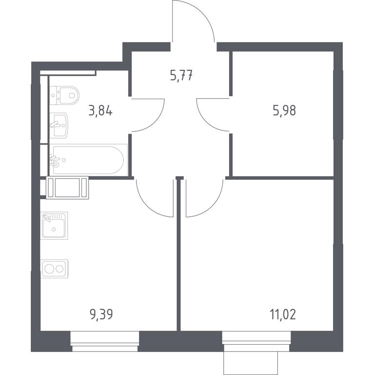 Apartment Sale, 36平方米 at Piatnitskie Luga, Pyatnitskoye Highway, 2, derevnya Yurlovo, Solnechnogorsk City District, Moscow Region, Russia #1