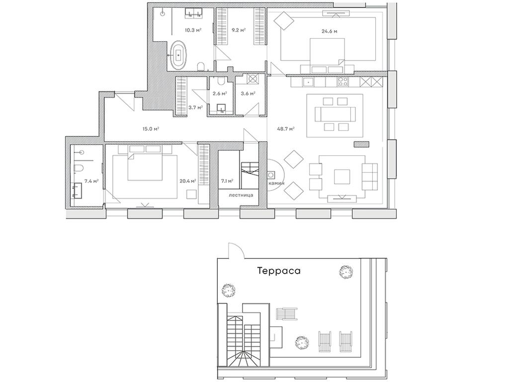 2-BD Apartment Sale, 188.7平方米 at Lumin House, Slavyanskaya Square, 2/5/4с5, Moscow, Russia #1